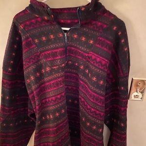 TRIBAL PULL OVER SWEATSHIRT WITH ZIP